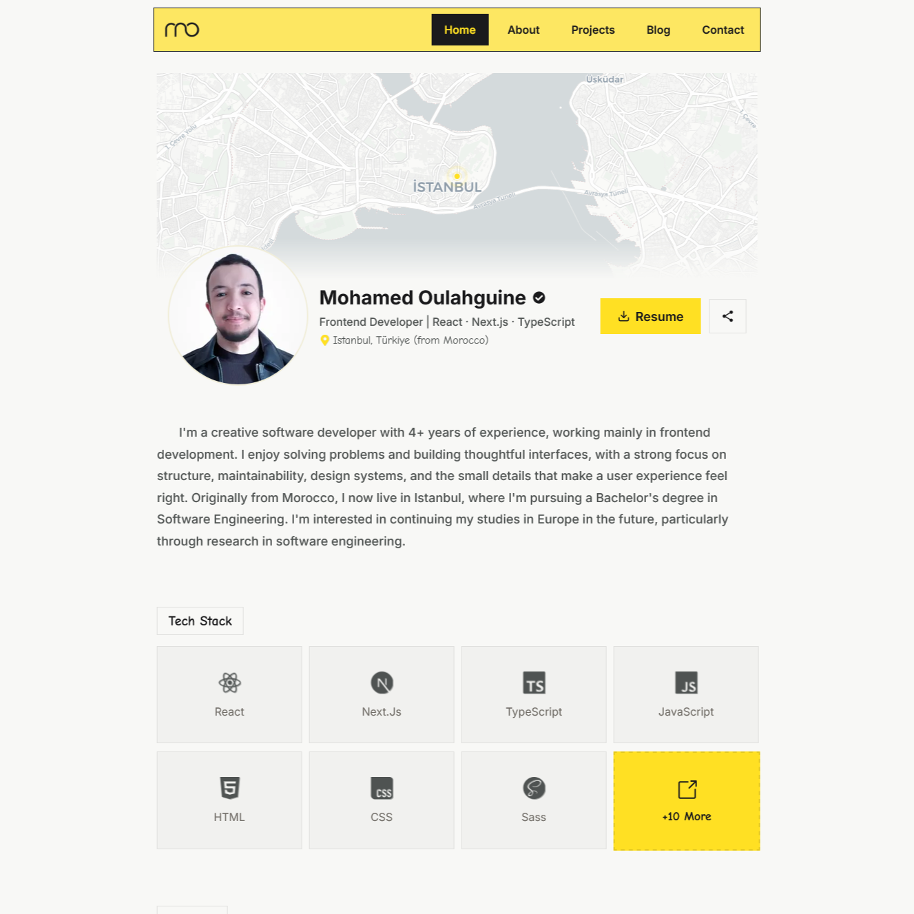 Screenshot of My portfolio
